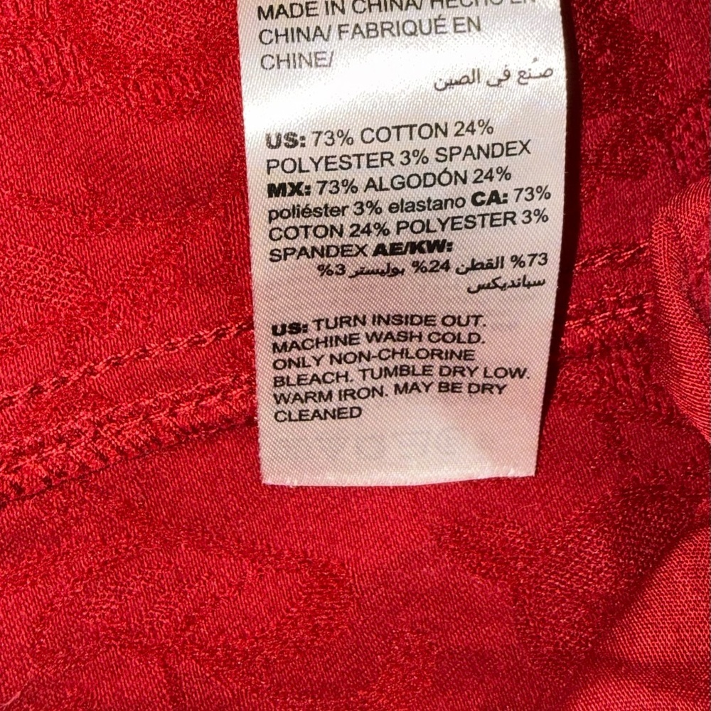 Chicos Red Women's textures Jeggings - Picture 5 of 7